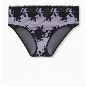 Torrid Two Tone Lace Mid-Rise Hipster Lattice Back Panty‎